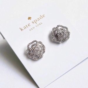 Kate Spade Flower stud silver earrings